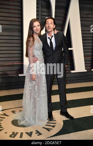 Lara Lieto und Adrien Brody bei der Vanity Fair Oscar Party in Beverly Hills, Los Angeles, CA, USA, 26. Februar 2017. Foto von David Niviere/ABACAPRESS.COM Stockfoto