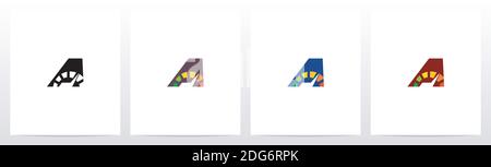 Tachometer auf Letter Logo Design A Stock Vektor