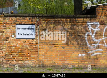 Halten Sie die Auffahrt frei Stockfoto