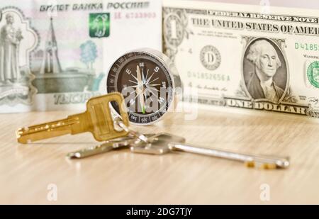 Die Wahl der richtigen Währung in der Reise - der Schlüssel Zum Erfolg Stockfoto