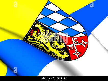 Flagge der Oberpfalz, Deutschland. Stockfoto