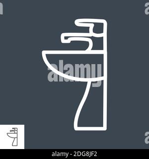 Symbol für Sinklinie Stock Vektor