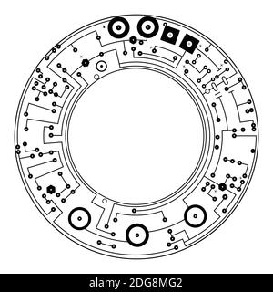 Schematische Darstellung - Plan der elektronischen Schaltung - grafische Gestaltung der elektronischen Bauteile und Halbleiter Stock Vektor