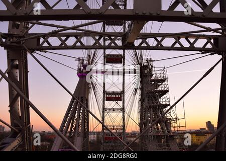 Prater, Riesenrad in Wien, Österreich Stockfoto