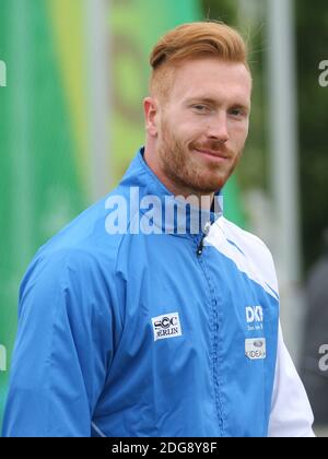 Diskusolympiameister 2016 Christoph Harting SCC Berlin SchÃ¶nebecker SoleCup 2018 SchÃ¶Nebeck/Elbe Stockfoto