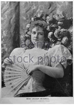 Lillian Russell, 1860 – 1922, war eine amerikanische Schauspielerin und Sängerin, Foto aus den 1890er Jahren Stockfoto