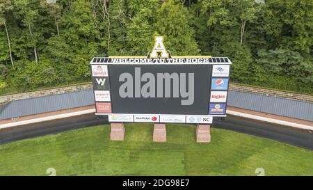 Luftaufnahme Des Kidd Brewer Stadium Auf Dem Gelände Von Appalachian State University Stockfoto