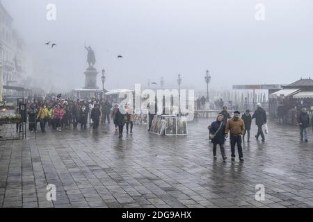Nebel Winter Urban Scene, Venedig, Italien Stockfoto
