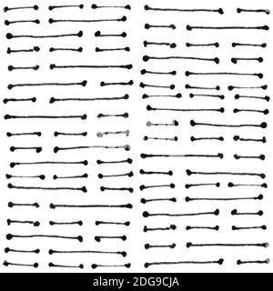 Schwarz und Weiß zeichnen Linien Nahtloses Muster Stockfoto
