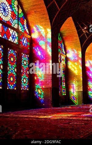 Im iran Farben aus den Fenstern Stockfoto