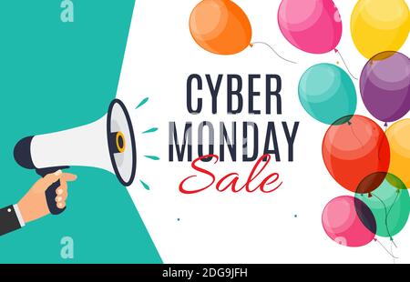 Cyber Monday Sale Hintergrunddarstellung Stockfoto