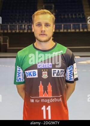 Schwedischer Handballspieler daniel pettersson SC Magdeburg Saison 2018/2019 National Spieler Schweden Stockfoto