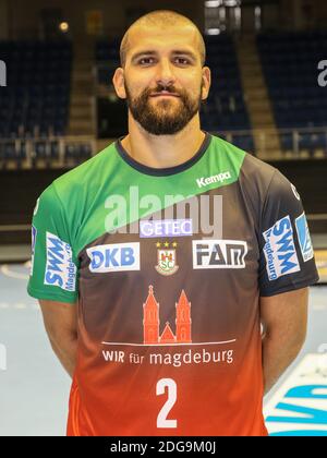 Kroatischer Handballspieler Zeljko Musa vom SC Magdeburg DHB DKB Handball Bundesliga Saison 2018/19 Stockfoto