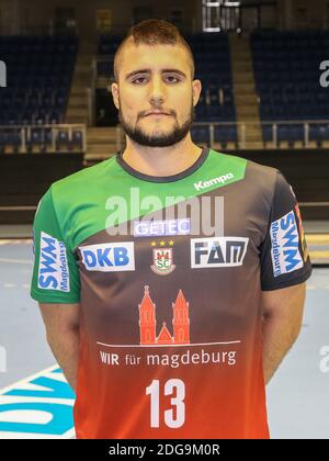 Juan de la Pena Morales SC Magdeburg Stockfoto