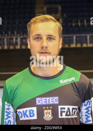 Schwedischer Handballspieler daniel pettersson SC Magdeburg Saison 2018/2019 National Spieler Schweden Stockfoto