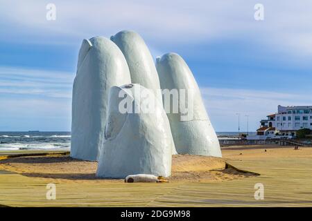 Punta del Este La Brava Strand Stockfoto