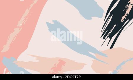 Abstrakte Vorlage Design Hintergrund Komposition von minimalen organischen Formen in trendigen zeitgenössischen Collage-Stil. Vektorgrafik Stock Vektor
