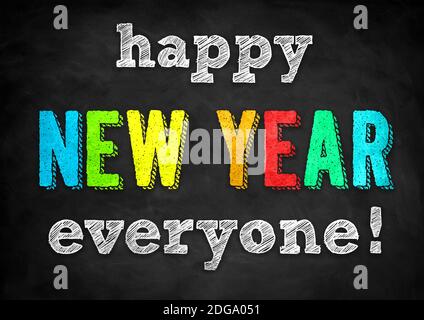 Frohes Neues Jahr Allen Stockfoto