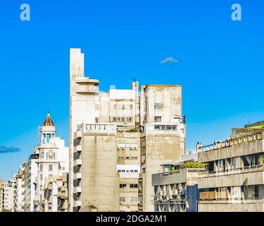 Luftaufnahme 18 de Julio Street, Montevideo, Uruguay Stockfoto