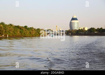 Die Kreuzfahrt im weißen nilo Stockfoto