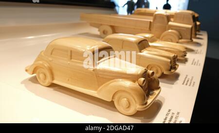 Mercedes-Benz - Holzmodelle Stockfoto