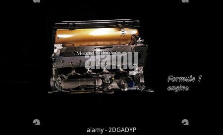 Mercedes-Benz Formel-1-Motor Stockfoto