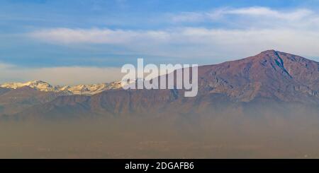 Santiago de Chile Luftaufnahme vom San Cristobal Hügel Stockfoto