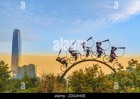 La Busqueda Skulptur, Santiago de Chile Stockfoto