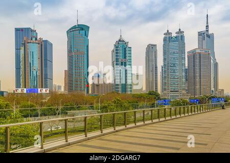 Pudong Financial District, Shanghai, China Stockfoto
