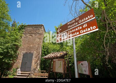 Alte Mola di Monte Gelato, Valle del Treja Regionalpark, Viterbo, Latium, Italien Stockfoto