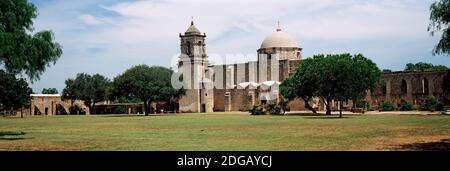 Mission Concepcion Kirche, Mission San Jose y San Miguel De Aguayo, San Antonio Missions National Historical Park, San Antonio, Texas, USA Stockfoto