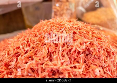 Getrocknete Sakura-Garnelen Stockfoto