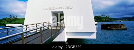 USS Arizona Memorial, Pearl Harbor, Honolulu, Hawaii, USA Stockfoto