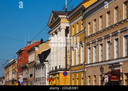 Aleksanterinkatu Street Gebäude, Senatsplatz, Helsinki, Finnland Stockfoto