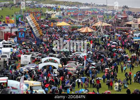 Scottish International Airshow, 03. September 2016. Low Green Ayr, Ayrshire, Schottland, Großbritannien; Fotos von oben bei Regen. Stockfoto