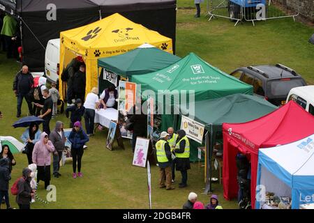 Scottish International Airshow, 03. September 2016. Low Green Ayr, Ayrshire, Schottland, Großbritannien; Fotos von oben bei Regen. Stockfoto