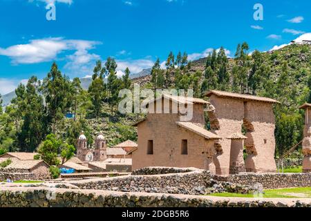 Raqchi, eine Inca archäologischen Stätte in der Region Cusco Peru Stockfoto