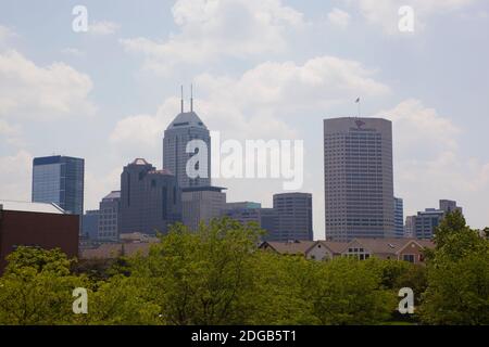 Wolkenkratzer in einer Stadt, Chase Tower, Indianapolis, Marion County, Indiana, USA Stockfoto