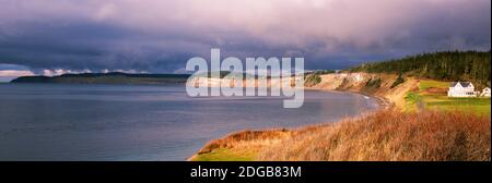 Colonels Residenz und Strand im Fort Casey State Park, Whidbey Island, Washington State, USA Stockfoto