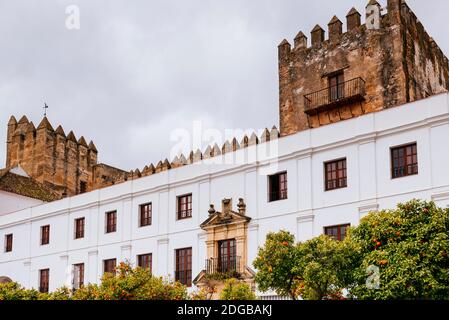 Castillo de Arcos,Burg aus dem 11.-15. Jahrhundert,mittelalterliche Burg maurischen Ursprungs,in der ersten Hälfte des 15. Jahrhunderts wieder aufgebaut. Ist Privateigentum, nicht o Stockfoto