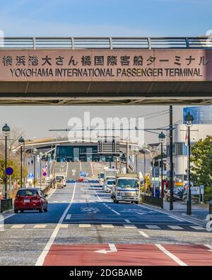 Eingang Zum Yokohama International Passenger Terminal Stockfoto