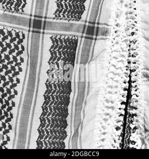 Die Textur der Baumwolle traditionellen symbolischen arabischen Schal Stockfoto