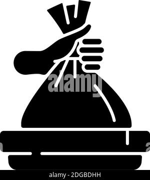 Das schwarze Glyphsymbol wird entfernt Stock Vektor
