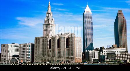 Wolkenkratzer in einer Stadt, Cleveland, Ohio, USA Stockfoto