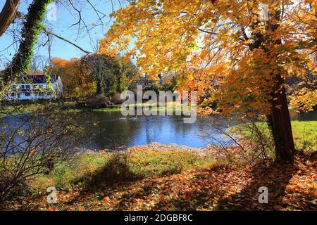 Der Mill Pond Setauket Long Island New York Stockfoto