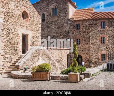 Königliche Burg Collioure in den Pyrenäen-Orientales, Frankreich Stockfoto