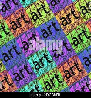 Art Letters Motiv Muster Stockfoto