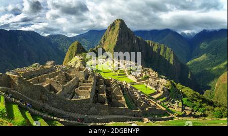 Inka-Stadt Machu Picchu, Provinz Urubamba, Cusco, Peru Stockfoto