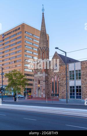 Blick auf die Scots Church in Adelaide, Australien Stockfoto