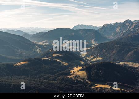 Alpenlandschaft bei Filzmoos, Salzburg, Österreich Stockfoto